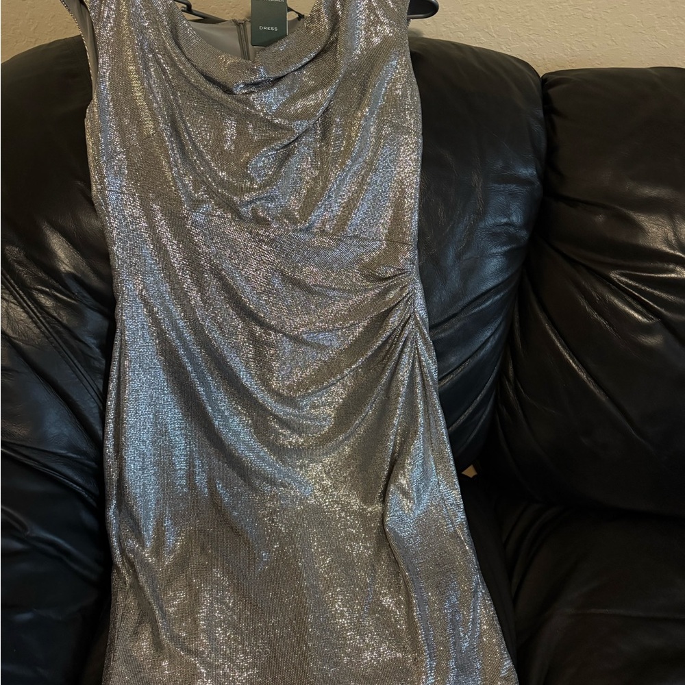 Lauren Ralph Lauren’s silver dress, size 4